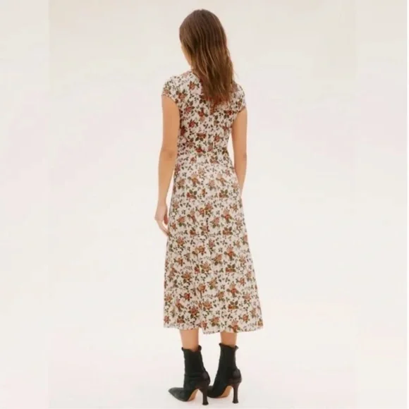 NWOT Reformation pastel chic Floral Midi Dress size 8 - Picture 7 of 11